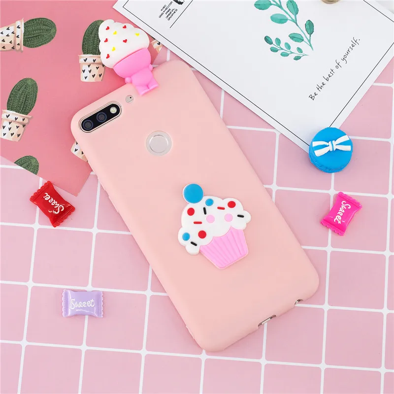 Y7 чехол для Coque huawei Y7 чехол s для huawei Y7 Prime чехол мультяшная 3D кукла игрушка Мягкий силиконовый чехол для телефона для женщин