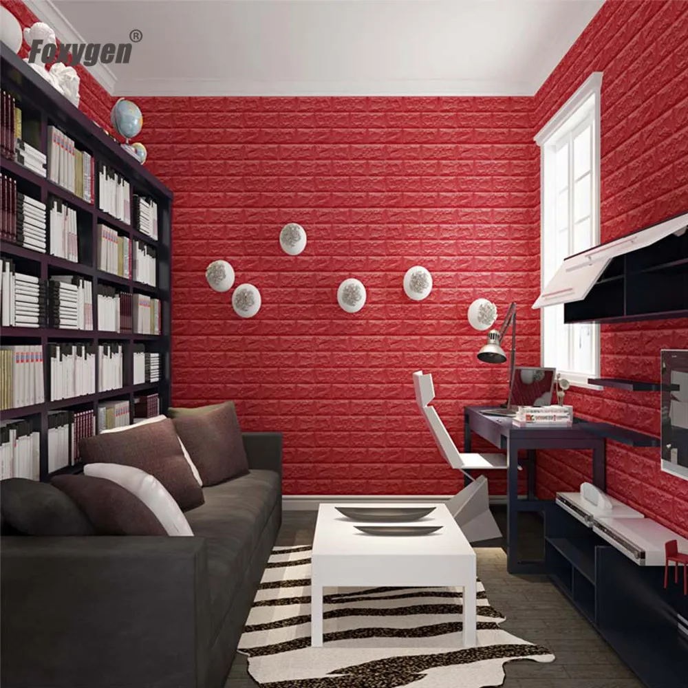 

Easy installation modern design pe foam self adhesive 3d wall brick sticker