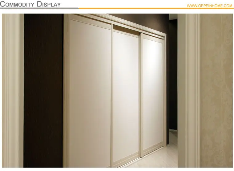 OPPEIN Pure White Wardrobe with 3 Sliding Doors