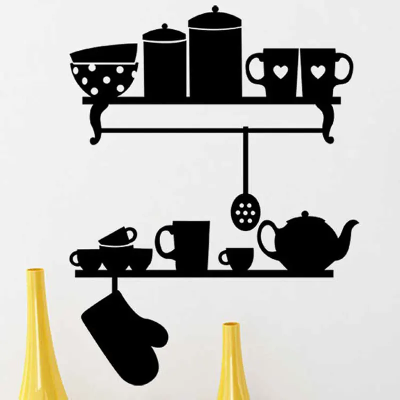 Removable Carved Wall Stickers Kitchen Kitchenware Decoration
