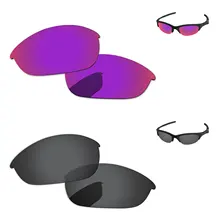 Черный и фиолетовый красный 2 пары Поляризованные замены линзы для половины солнечные очки к куртке Frame UVA и UVB Защита