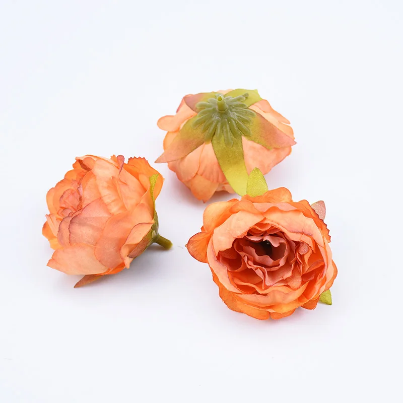 2 шт Шелковый цветок с головой пиона, украшение для дома, аксессуары для свадебной вечеринки, искусственные цветы для скрапбукинга, сделай сам, свадебная брошь - Цвет: Color 8