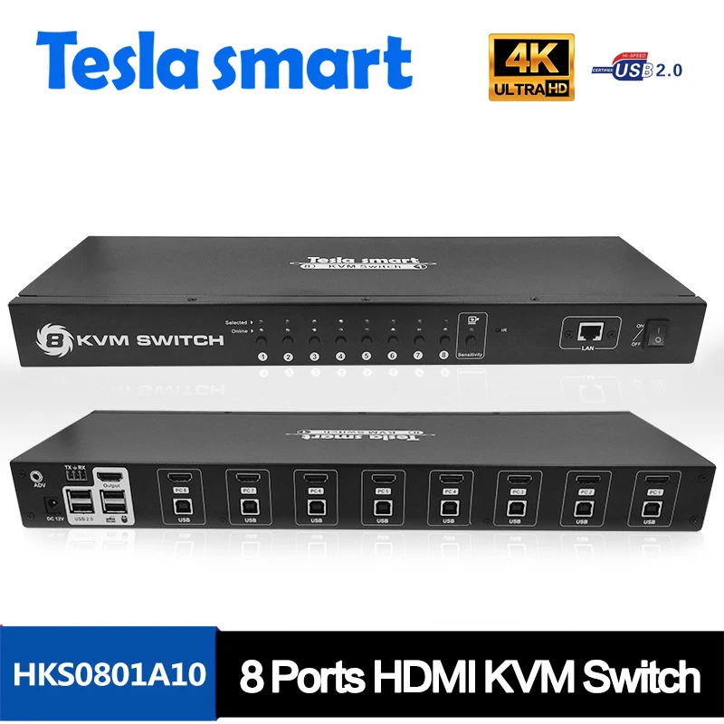 New High Quality KVM USB HDMI Switch 8 Port KVM HDMI