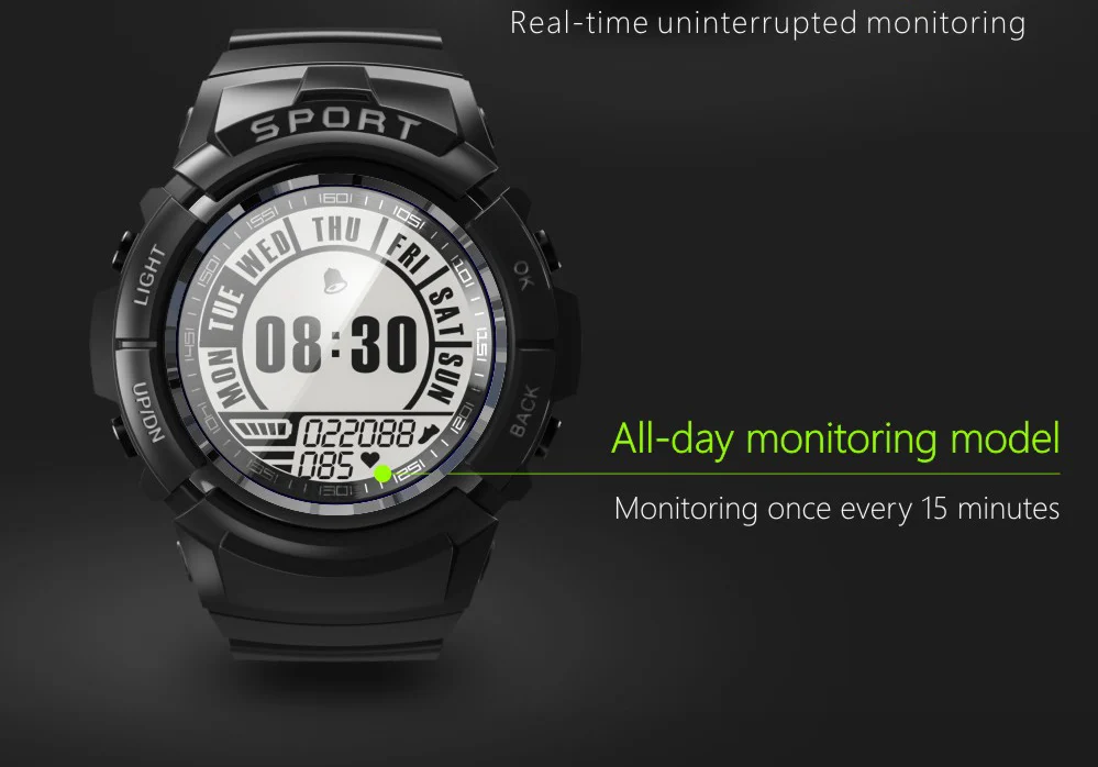 18 месяцев гарантии MAKIBES MINI G01 спортивные Смарт-часы для мужчин Будильник компас динамический Пульс IP68 Водонепроницаемый 30 дней в режиме ожидания