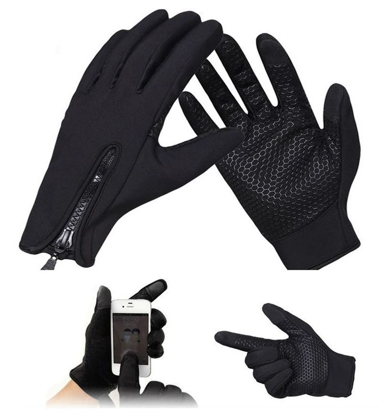 Motorcycle Touch Screen Heated Leather Hand Gloves Winter Racing Windproof Waterproof Warm Unisex Man Women Anti-slip Glove