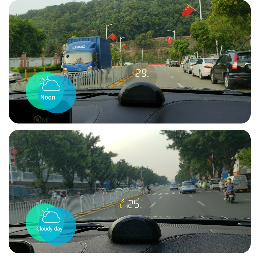 

New C700 Car HUD Head Up Display OBDII+GPS System Overspeed Warning Car Head Up Display With Mirror Digital Car Speed Projector