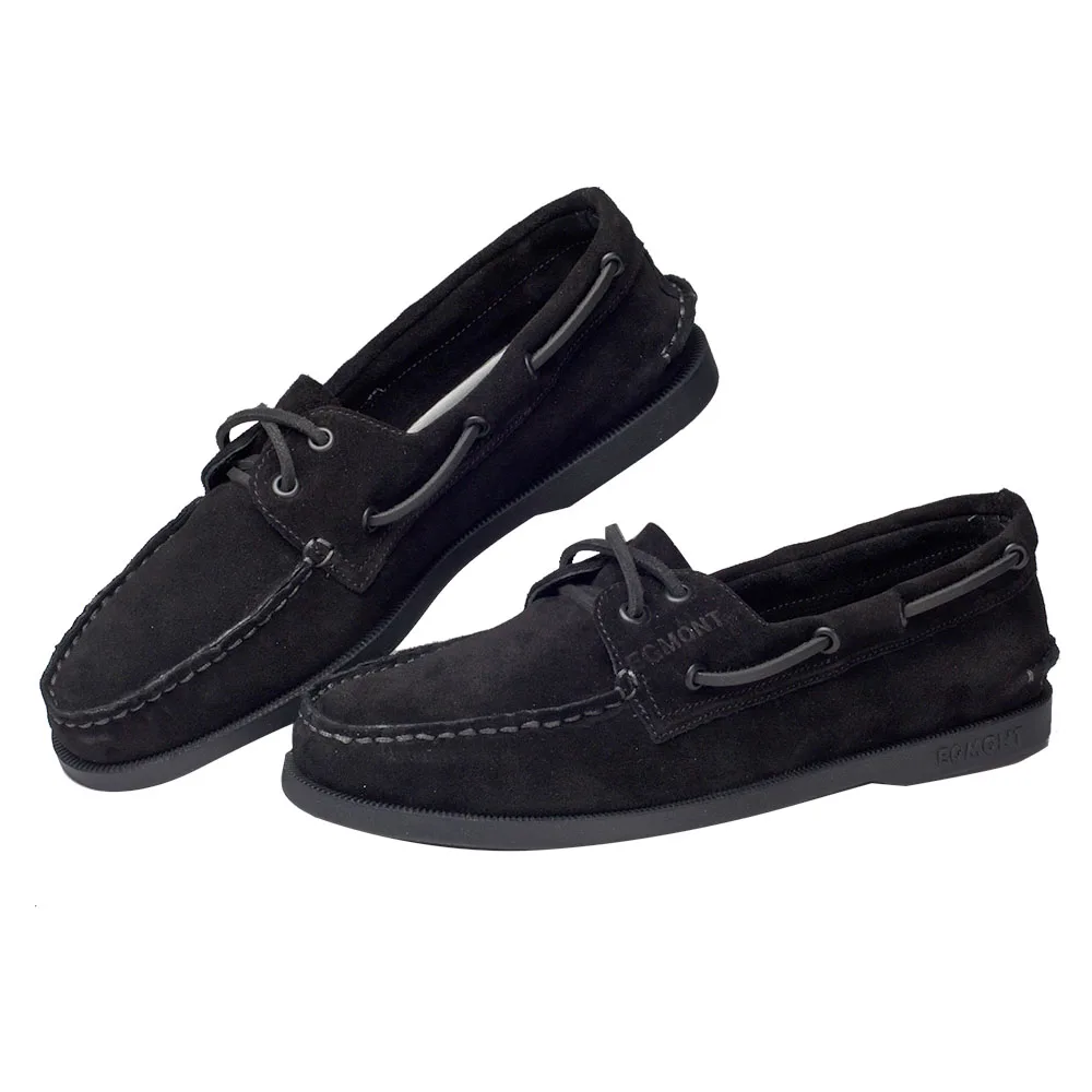 Véritable Egmont Cuir Printemps Mocassins 52 Occasionnels Hommes Eg Main Été Confortable Black Bateau Pour À La Respirant En Noir Chaussures 34LjAR5