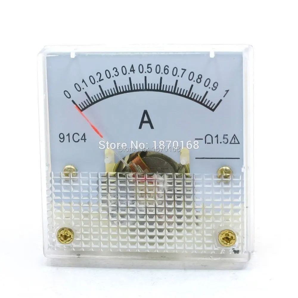 91C4 DC 0-1A аналоговый измеритель в Панель Амперметр