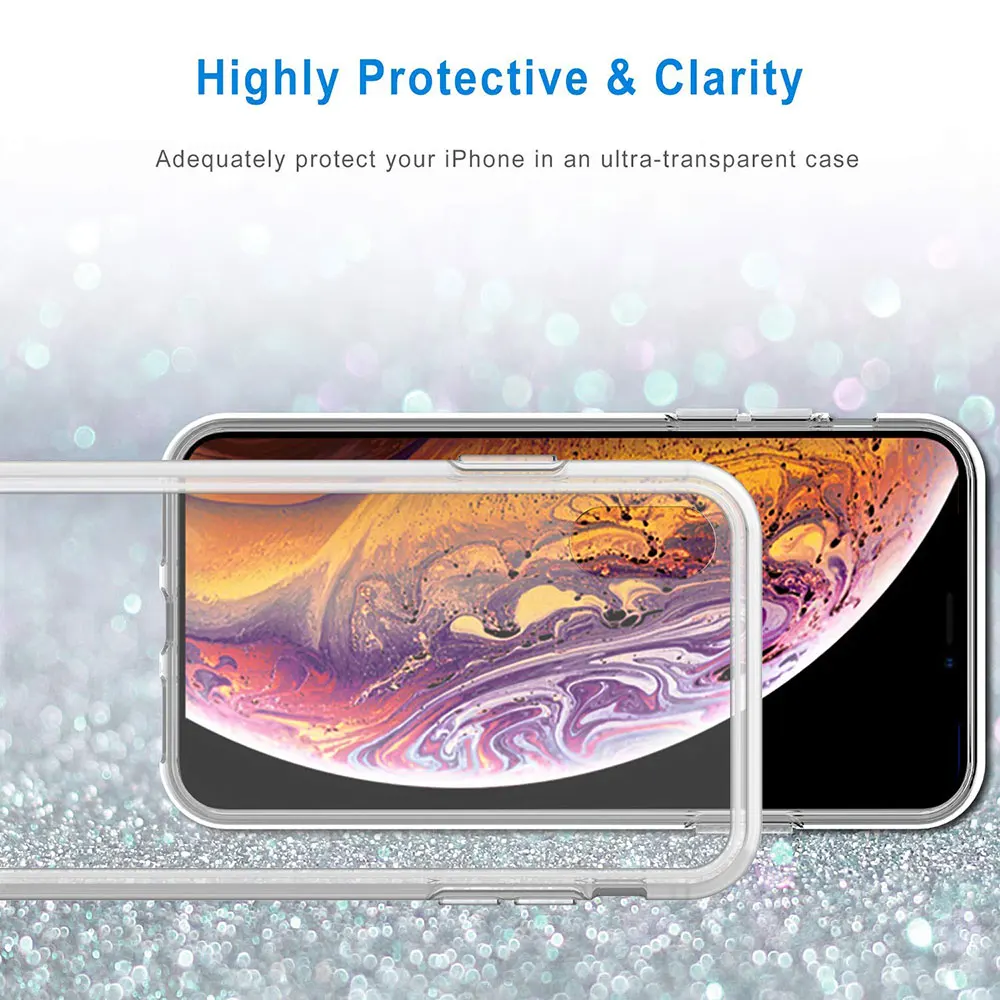 Ascromy Case for Apple iPhone XS Max Transparent Silicone Clear Bumper Cover For iPhone XR X S 7 Plus 8 6 6S 5 5S SE Accessories (2)