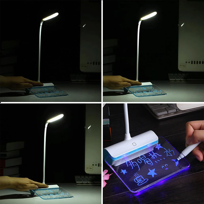 Настольные лампы USB Led Настольная лампа с доской для сообщений светильник чтения