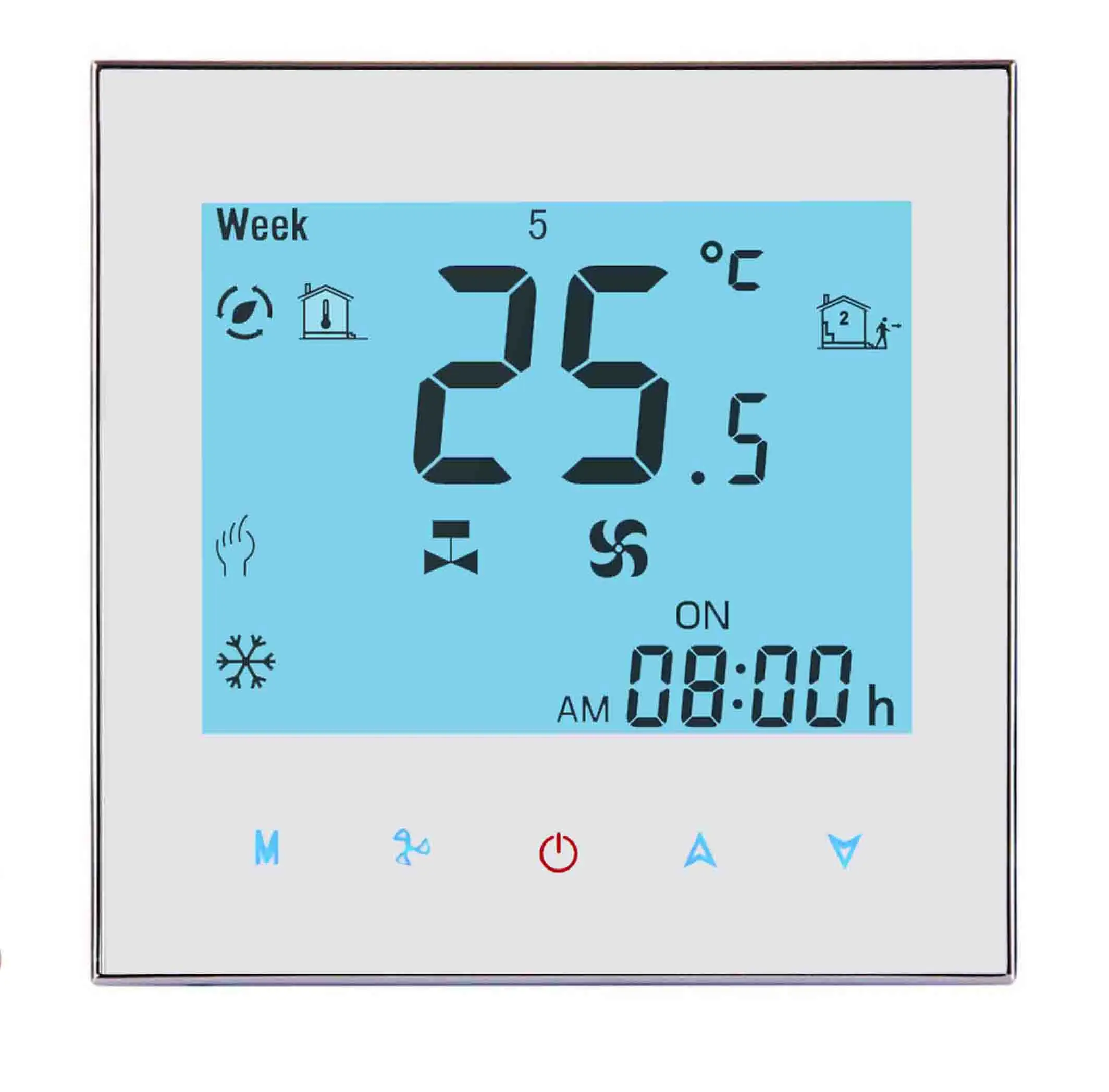 HESSWAY 24 v, 95-240VAC 2P температура отопления охлаждения умный термостат для 0-10V пропорции выход - Цвет: WHITE