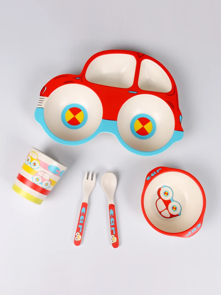 Посуда для автомобиля, дисковая детская тарелка для домашнего разделения, креативная тарелка, керамическая мультяшная машинка, детская Рождественская тарелка, керамический поднос
