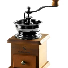 Ретро и без усилий бытовой Кофе в зернах мясорубку дрожания рук Кофе стан abrader Трубач колеса гладить