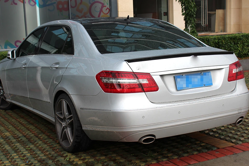 Углеродное волокно Авто Задняя накладка на багажник загрузки губ крыла для Benz W212 E200 E260 E300 седан 2010-2013