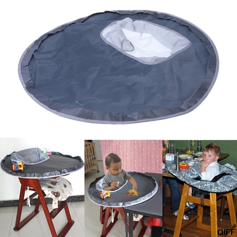 

Baby Eating Table Mat Feeding Chair Cushion Waterproof Round Folding Infants Pad