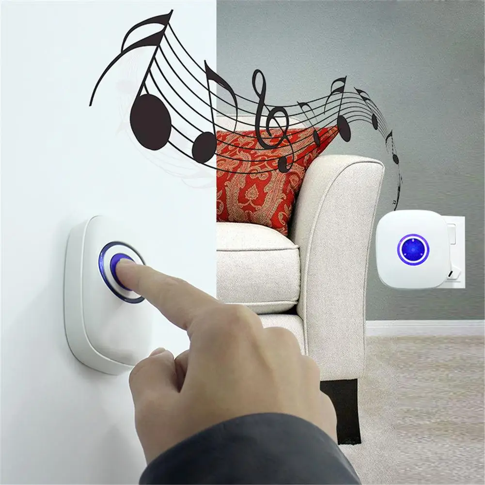 Waterproof Wireless Doorbell 38 Rings Door Chime Remote Digital Door Bell Waterproof Wireless Doorbell 38 Rings Door Chime Remote Digital Door Bell