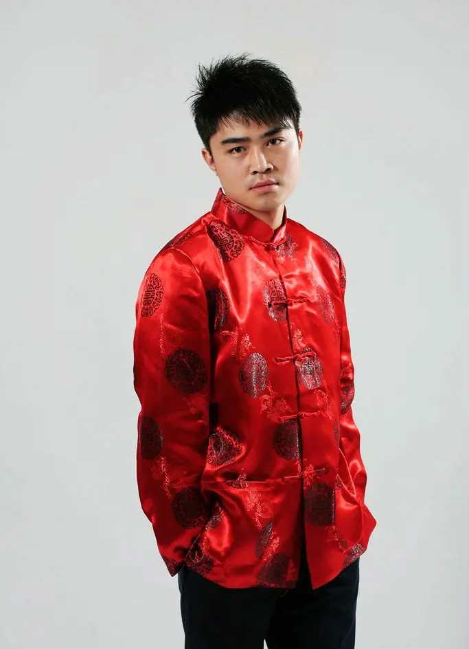Традиционная китайская одежда для мужчин Топ Тан костюм подарок на Год Вечерние