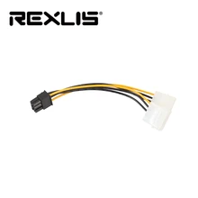 REXLIS 2 IDE двойной 4pin Molex IDE мужчин 6-контактный разъем PCI-E Y Molex IDE Мощность Кабельный разъем адаптера для видео карты