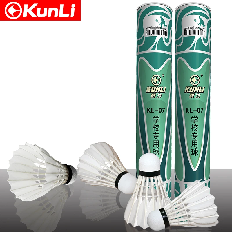 

Kunli Badminton shuttlecocks KL-07 Straight duck feather shuttlecocks 5dozens/lot feather shuttlecock for training Free shipping