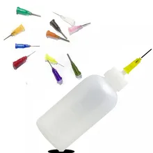 

Top Quality Empty Transparent Polyethylene Needle Dispensing Dispenser Bottle for Rosin Solder Flux Paste + 11 Needles 50ml