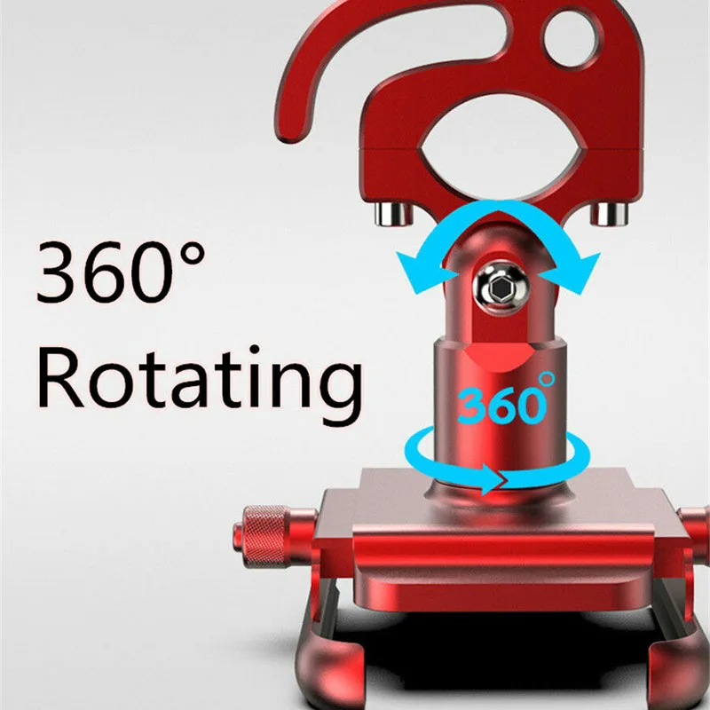 

Universal CNC Aluminum Alloy Phone Bracket Bicycle 360 Rotation Phone Holder Mount LSMK99