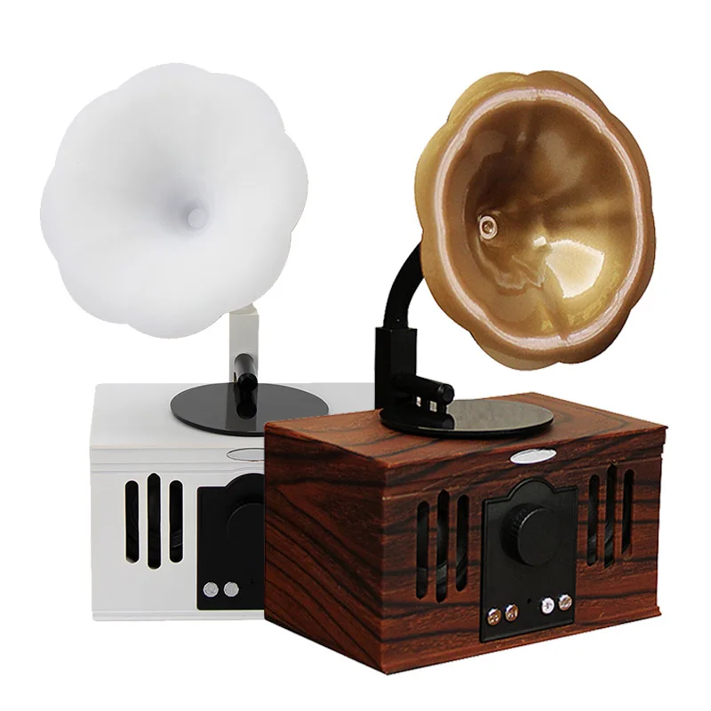 

WPAIER Vintage Retro Phonograph Shape Wireless Speaker Stereo Music Player BT Speakers Music Sound Box Support TF Card