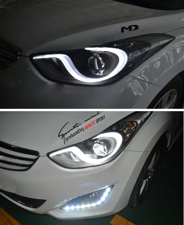 HID, 2012~, автостайлинг, фары для HUNDAI Elantra, Solaris, accent, Elantra, Genesis, i10, i20, santa fe, lantra; Elantra Головной фонарь