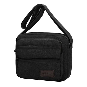 

New smiple Men canvas shoulder bag crossbody bag large capacity solid color Men bag casual trend Men handbags bag