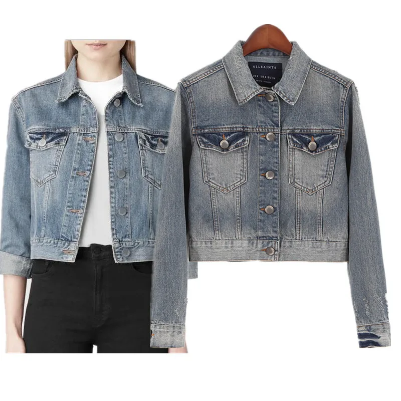 all saints denim jacket womens