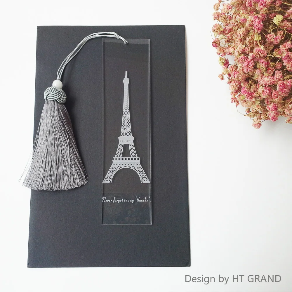 

3pcs per lot 2*7inch eiffel tower style wedding souvenir bookmark
