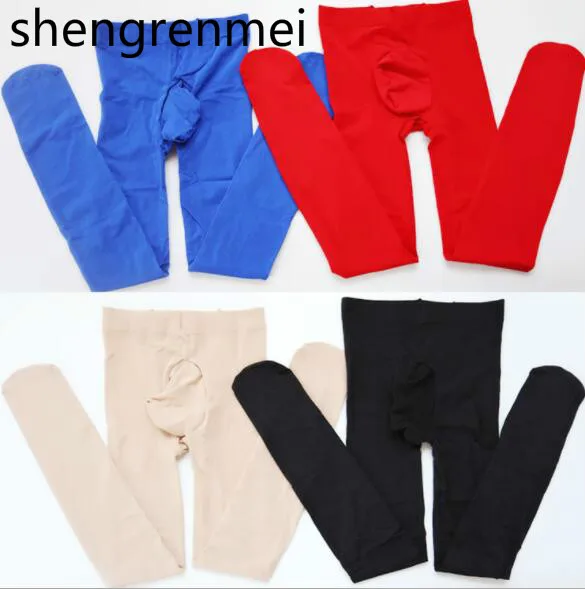 7 Color Sexy Sissy Pantyhose Men Exotic Apparel Velvet Stockings with Close Crotch Sheath Lingerie Tights Men Stockings Shengrenmei