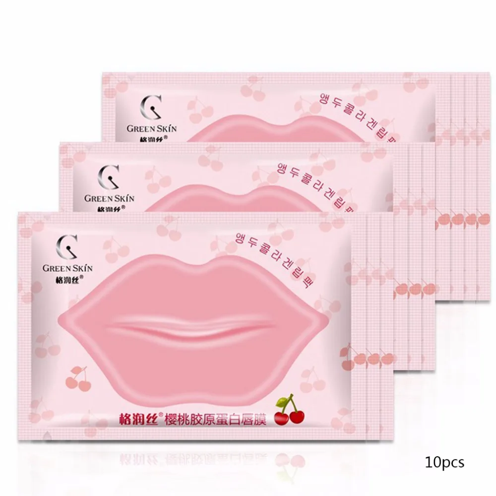 

Cherry Collagen Lip Mask Moisturizing Anti Winkles Deep Hydrating 10PCS