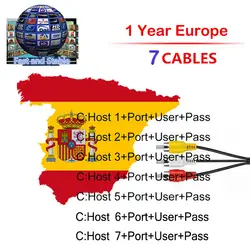 Кабель для 1 год 7 кабели Европе Испания Германия Польша Италия для DVB S2 ТВ приемник V7 V8 супер через USB спутниковый приемник WiFi