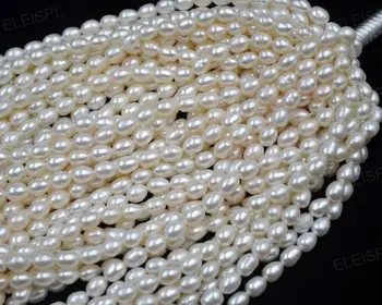 

Wholesale lots 10 strands 6-7mm rice freshwater white pearl beads
