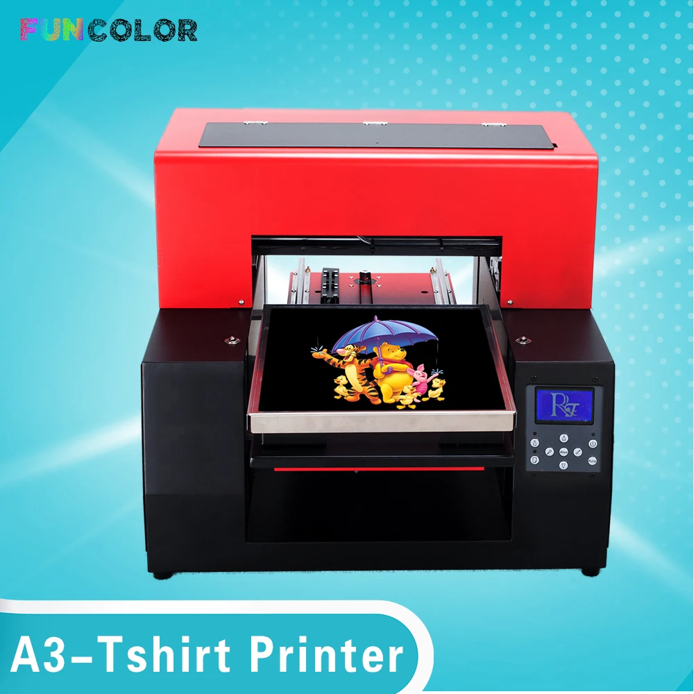 

USB A3 T-shirts UV Inkjet Printer 6 color A3 size Printing T-shirts Machine with Epson Printer Heat for T-shirts,Plane objects