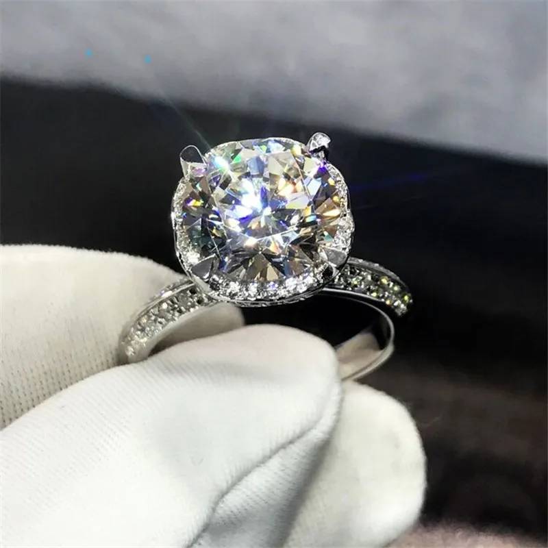 Choucong серебряное кольцо в форме сердца, настоящее 925 пробы, 1ct, AAAAA, циркон, обручальное кольцо, кольца для мужчин и женщин, ювелирные изделия