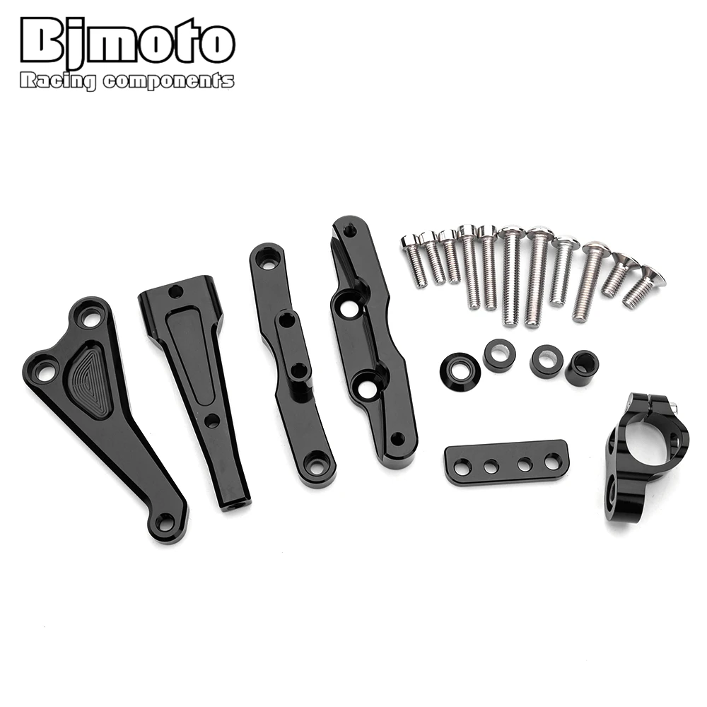 

BJMOTO For HONDA CB650F CNC Aluminum Adjustable Steering Stabilize Damper Bracket Mount Support Kit