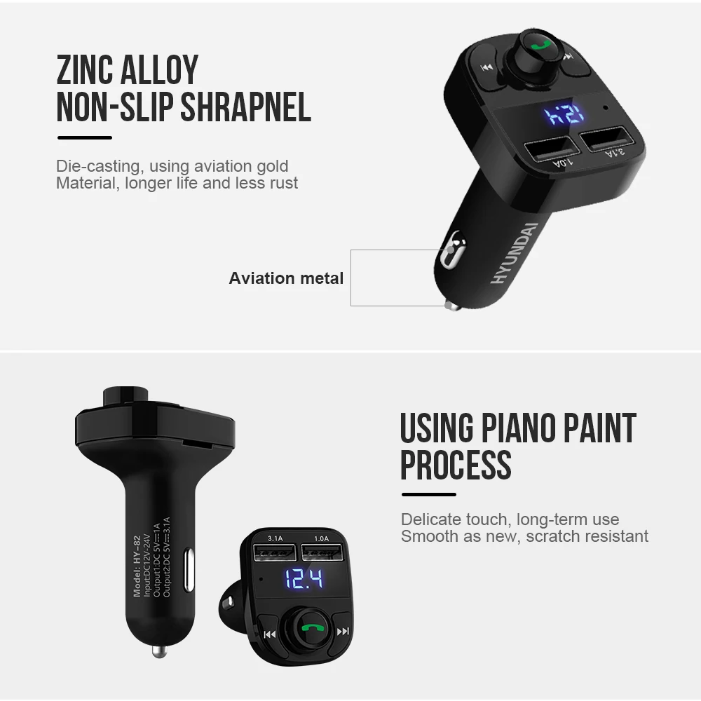 12 V-24 V 3.1A fm-передатчик Bluetooth автомобильный набор, свободные руки, MP3 автомобильный стерео с флеш-картой памяти TF Универсальный двойной usb-микрофон громкой связи Bluetooth гарнитура для умный музыкальный плеер