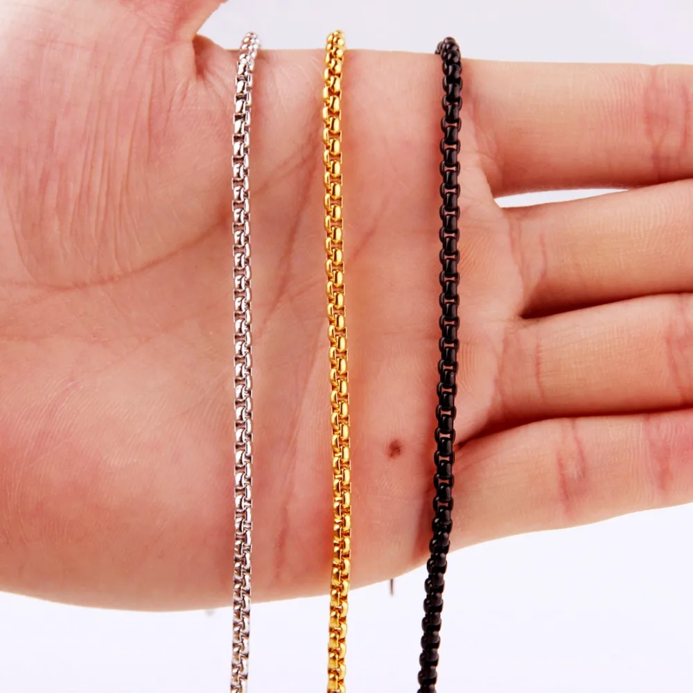 3mm Wide Wholesale Jewelry Bulk DIY Necklace 5/10pcs/lot Men Women