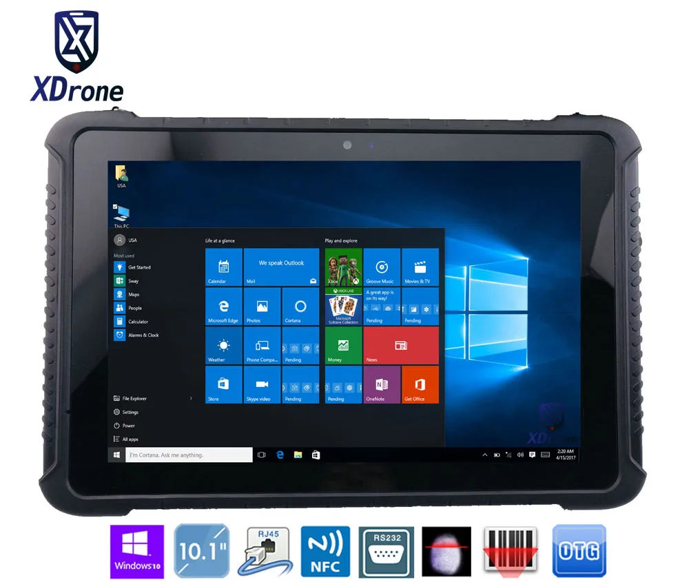 China K16H Rugged Tablet PC Windows 10 home 10.1" Z8350 Tough IP67 Waterproof Shockproof Android