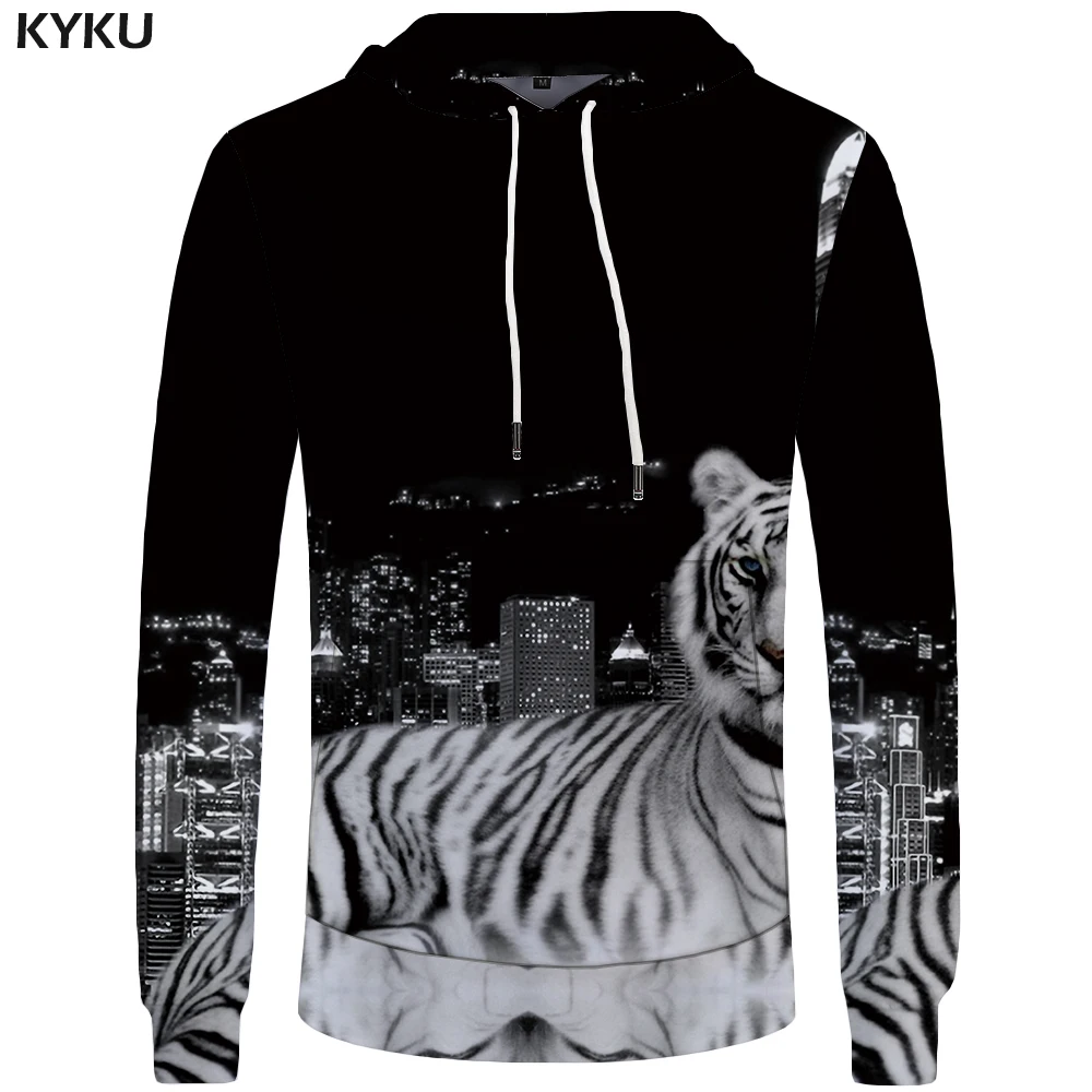 Buy KYKU Tiger Hoodies Men City Mens Clothing Animal