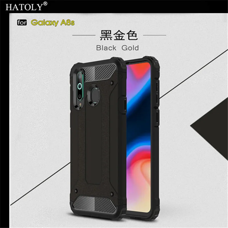 

For Samsung Galaxy A8s Case Back Cover PC + TPU Silicone Armor Case For Samsung Galaxy A8s Phone Case For Samsung A8s Hoesje