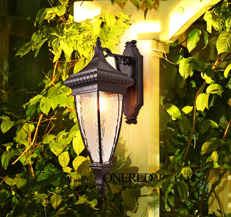 Американский открытый настенный светильник ретро Водонепроницаемый светодиодный крыльцо настенные светильники бра садовый балкон Декор алтаря алюминиевые светильники