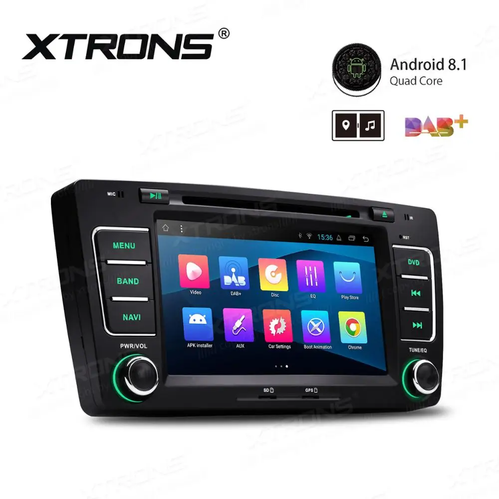 Cheap XTRONS 7" Android 8.1 2din Car Multimedia DVD Player for Skoda Octavia 2009-2013/Yeti 2008-2014 RCA GPS Navigation 2