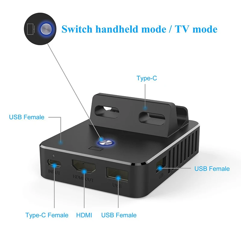 

TV HDMI Conventor for Switch,TV Switch Charger Stand,Portable Charging Dock for Nintendo Switch With Electronic Chip