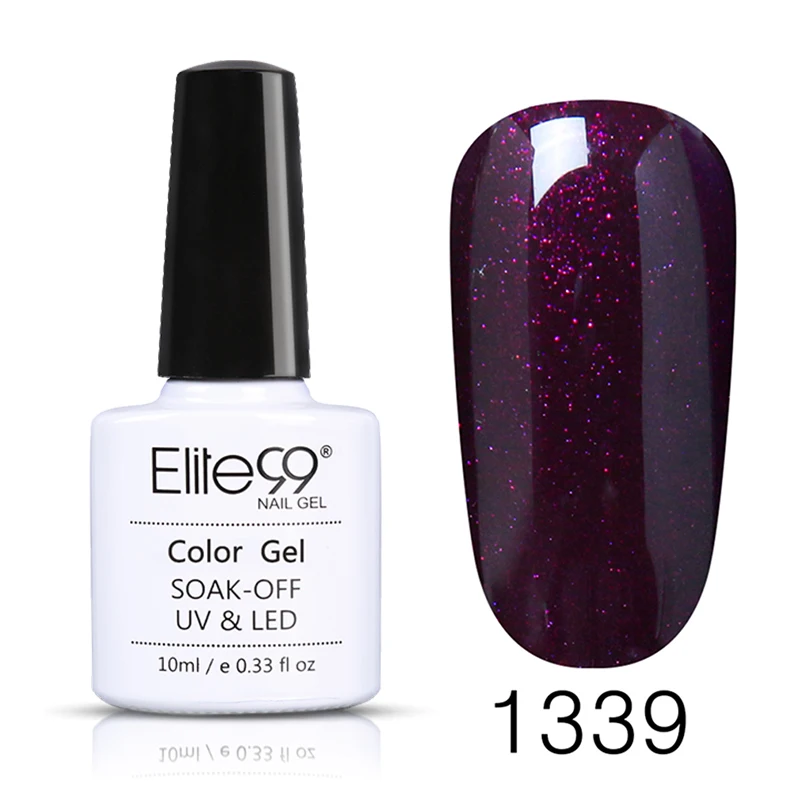 Elite99, 10 мл, чистый цвет, Гель-лак, 58 цветов, замачивается, УФ светодиодный Гель-лак для ногтей, грунтовка, маникюр, длинный прочный верх, Базовое покрытие - Цвет: G1339