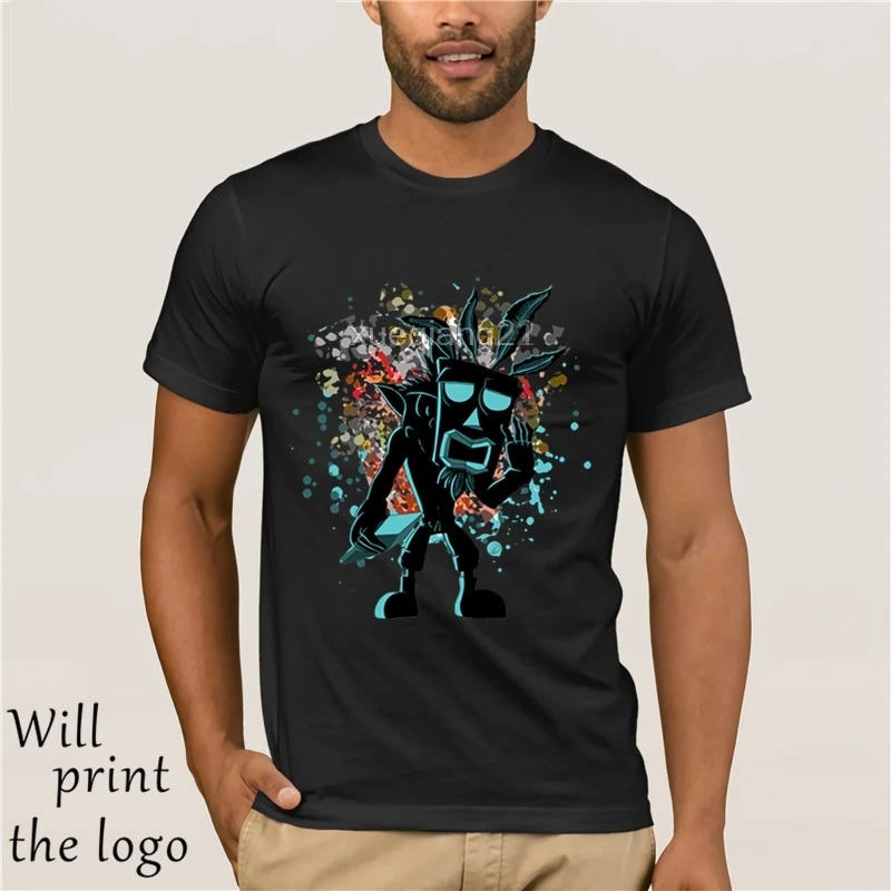 L'eroe e lo Spirito Unisex Uomini Tees Magliette Video gioco Crash Bandicoot Cortex Eroe Spirito Parodia Aku Aku medico T-shirt