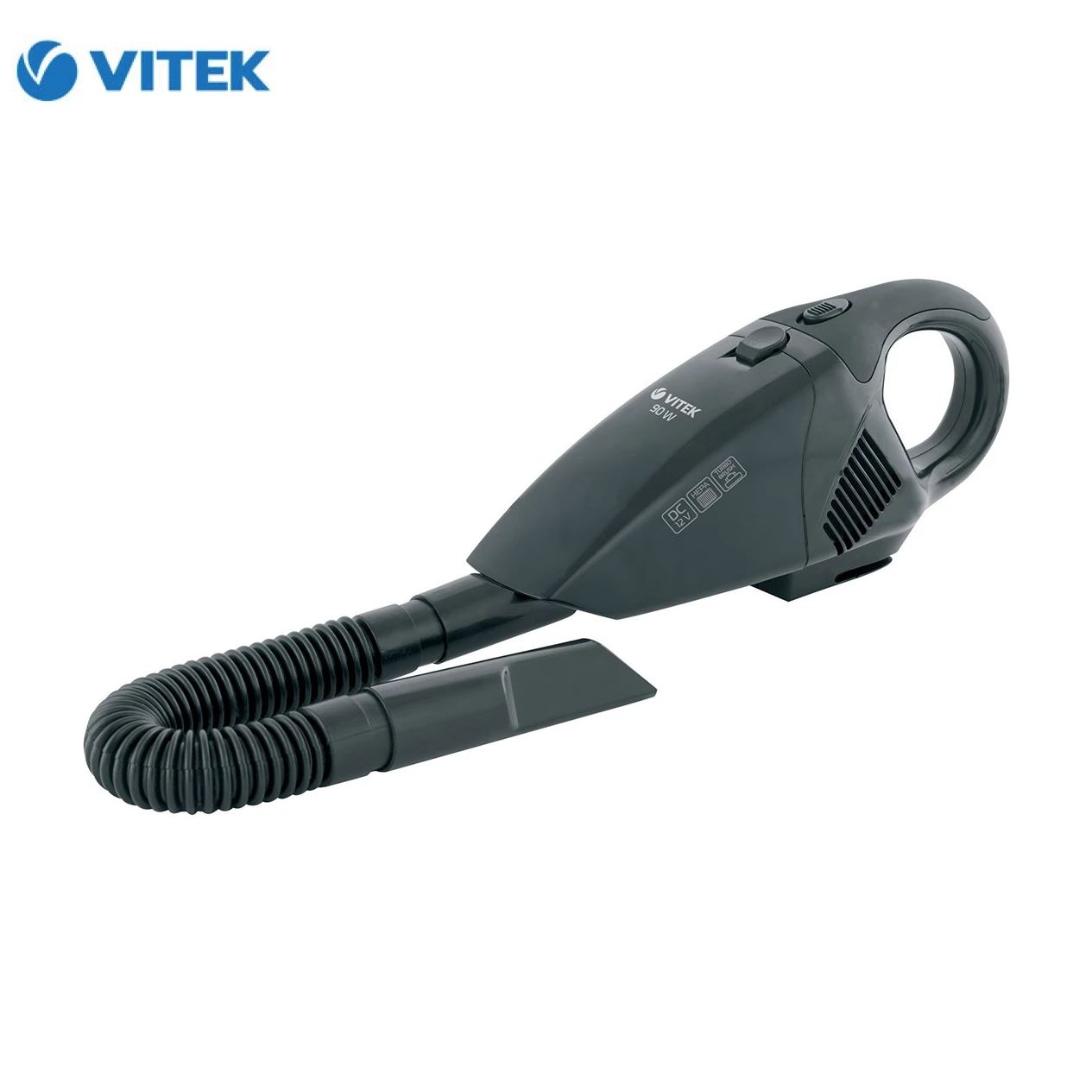 Автомобильный пылесос VITEK VT-1840 BK (90 Вт, циклонный фильтр, контейнер 1.5 л)