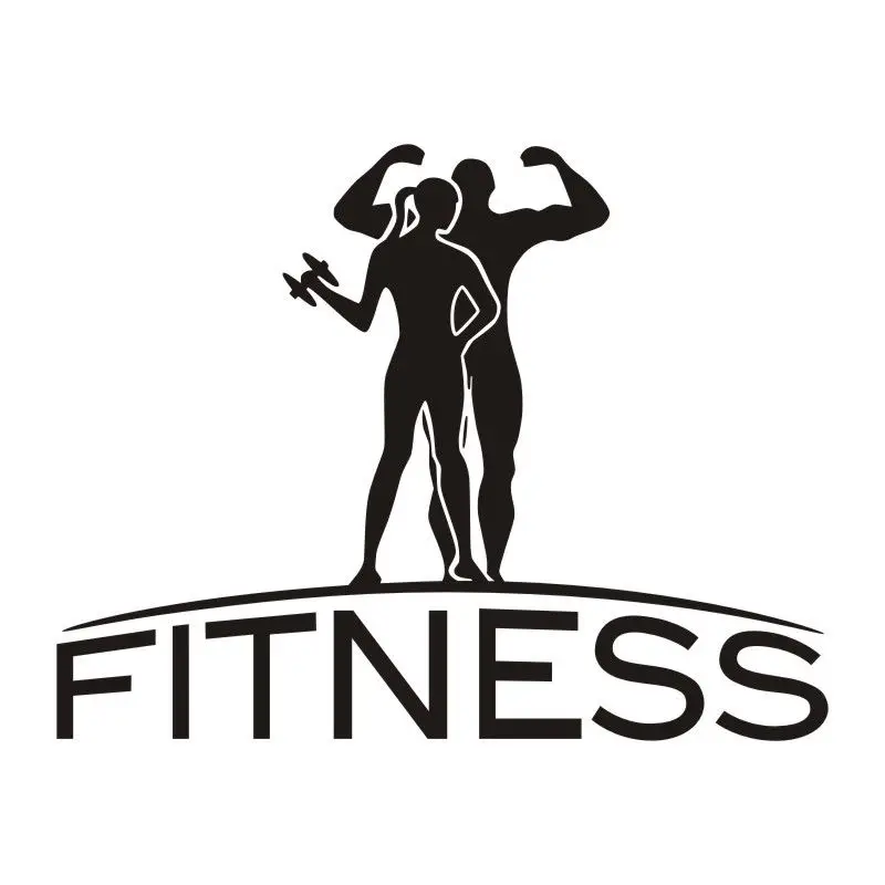 Fitness Wall Sticker Sporting Couple Quote Vinyl Wall Decal For