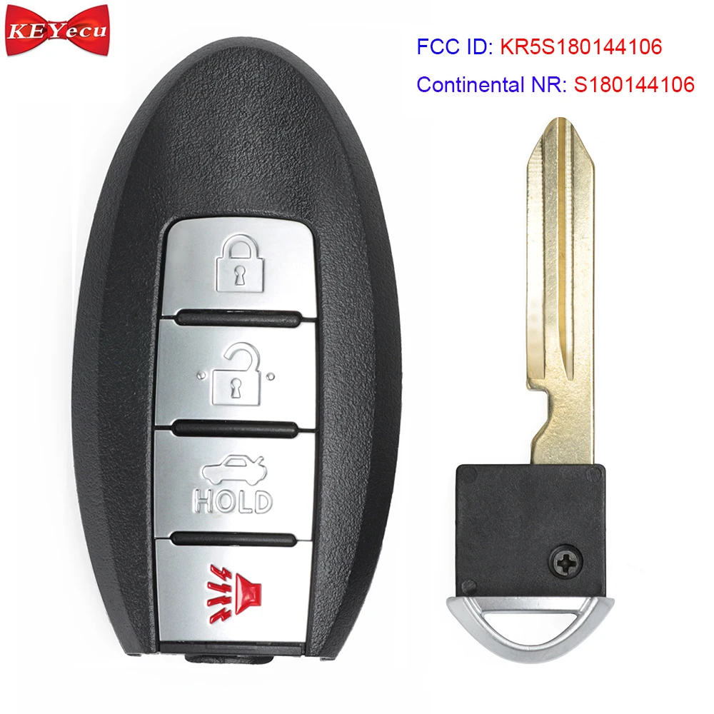 

KEYECU for Nissan Rogue X-Trail 2014 2015 2016 Smart Remote Control Car Key Fob 433.92MHz S180144106